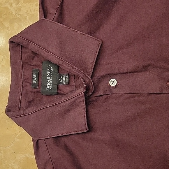 KENNETH COLE AWEARNESS Slim-fit Non-Iron Long-sleeved Button-down Shirt,17 34-35 - Picture 3 of 11